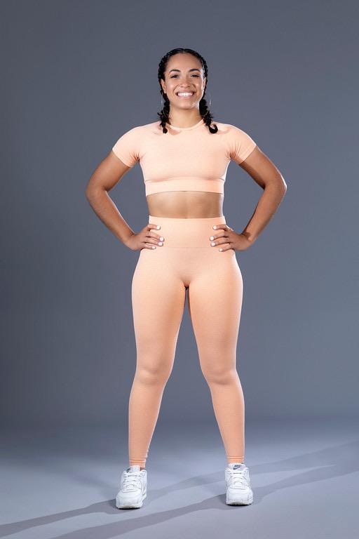 UNSTOPPABLE SEAMLESS FULL LENGTH LEGGINGS - PEACH - CanelaFitness